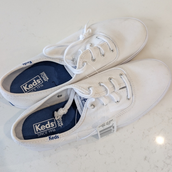 NWT Keds Women Classic White Sneakers Size 10 - Picture 4 of 5